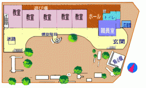 園舎1階の図